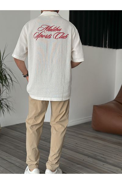 BYBASICMAN White Malibu Knitted Shirt C-1719