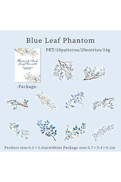 Choice3 ملصقات زهور ونباتات، 5 سم، 20 ورقة، ملصقات لاصقة جمالية، ملصقات تزيين...