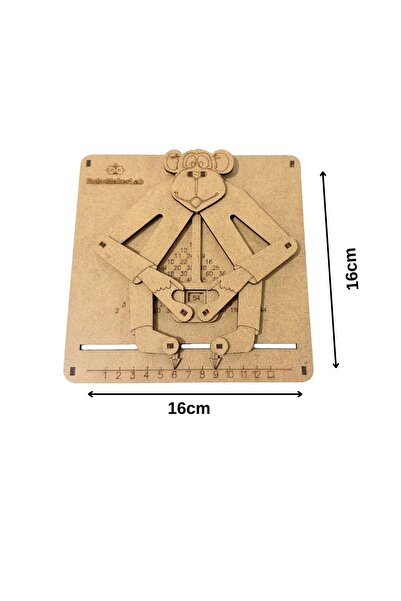 RML RoboMakerLab - Çarpan Maymun Eğitici Kendin Yap Hareketli Demonte Ahşap M...