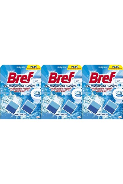 Bref Koku Giderici Jel Küpü - Okyanus (Klozet - Rezervuar - Tuvalet - Blok) (6 Lı Set) (3PK*2)