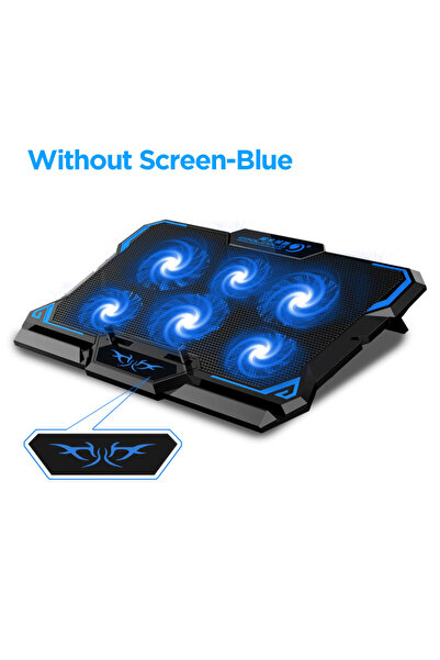 choice2 مبرد كمبيوتر محمول للألعاب من COOLCOLD، أزرق (بدون شاشة)، مقاس 17 بوص...