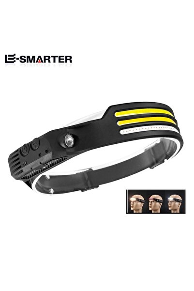 Choice NO3(White-Red-Yell) COB LED Sensor Head Lamp Induction Headlamp Built-...