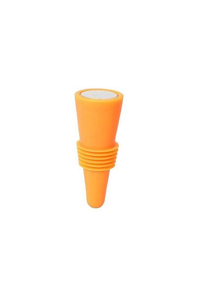 Choice Orange 1PC Silicone Wine and Beverage Bottle Cap Set Leak Proof Champagne Bottles Sealer Stoppers Wi