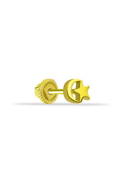 Dianora Piercing Moon Star Gold Helix Cartilage Piercing