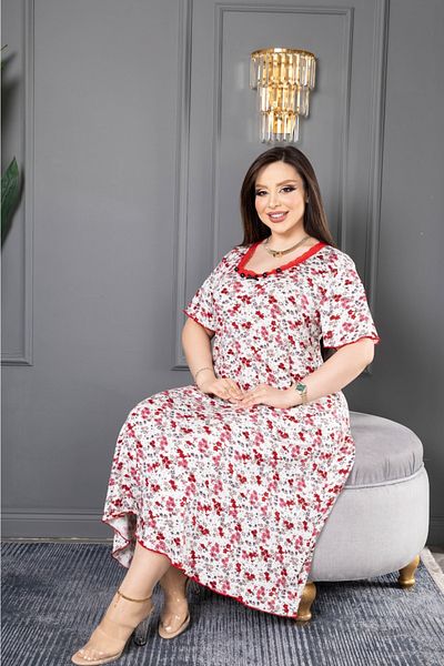 şuranur Bamboo Flared - Elbi̇Se, Lace Detailed Size U Neck Suffle Overlock