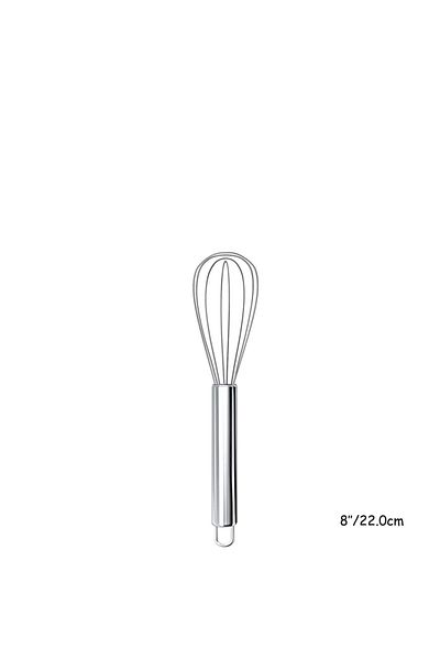 choice2 8 inch LMETJMA 8" 10" 12" Egg Whisk Stainless Steel Egg Whisk Kitchen Wire Balloon Whisk Milk Egg Be