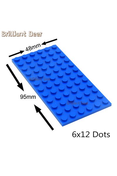 Choice 10pcs Blue 10pcs 6x12 Dots Base Plate Classic Moc Diy City Figures Building Blocks Bricks Parts Comp