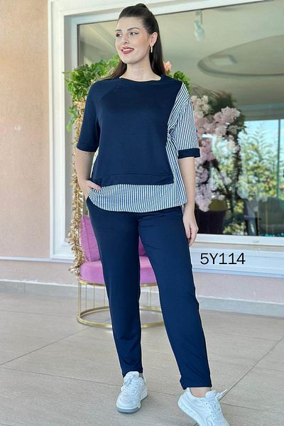 İnce Topuk Poplin Garnished Crystal Fabric Set 	   5Y114