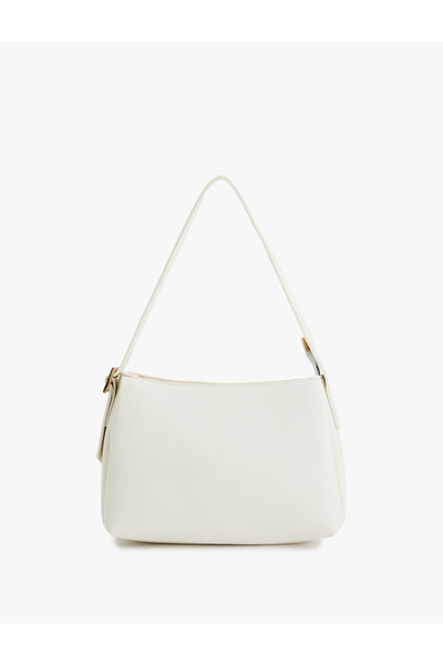 Koton Faux Leather Zippered Buckle Detailed Shoulder Bag