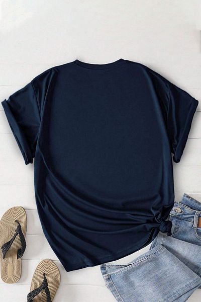 uyguntarz Unisex T-Shirt mit aufgedrucktem Herzen-Design