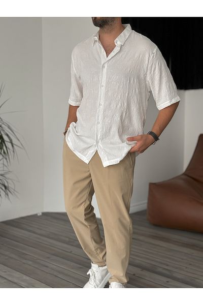 BYBASICMAN White Turtle Printed Shirt C-1677