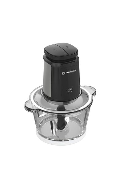 Nutricook Nutricook 2+2 L XXXL Glass & SS Chopper and Mincer,500W  - BLk, 2 Yr Warranty,NC-CH2000