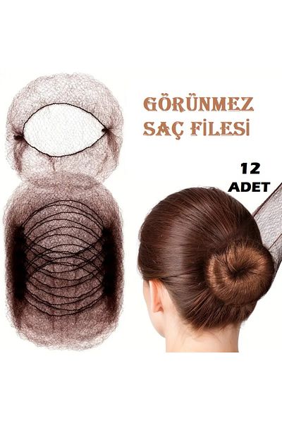 DEPOKON 12 PIECES COFFEE Hair Net Invisible