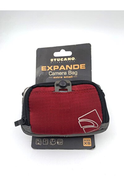 Tucano Expande Xs Kompakt Kamera Çantası Vlog Kamera Uygun 10 X 7 X 3 Cm Bordo