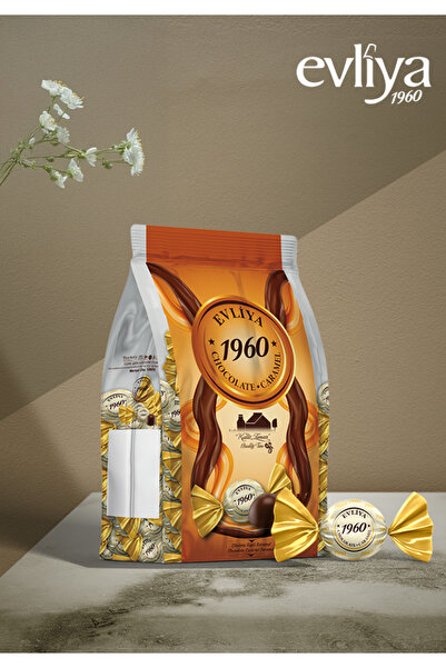 Evliya Şekerleme Evliya 1960 Caramel Dolgulu Çikolata Quadro Poşet 1 Kg.