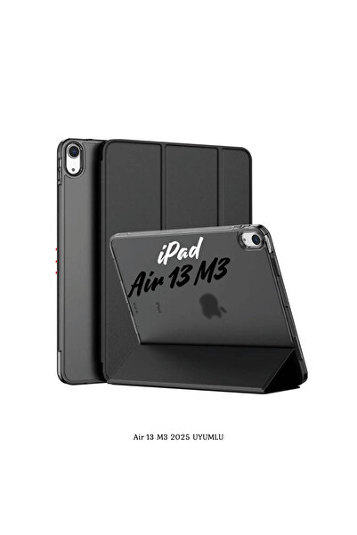Fuchsia iPad Air 13 2025 M3 Çip Uyumlu Standlı Katlanabilir Fuchsia Smart Cov...
