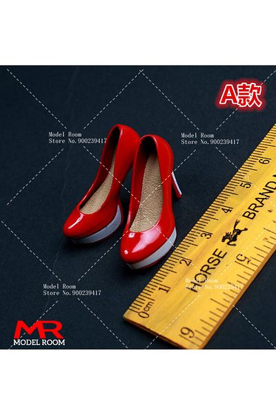 Choice A 1/6 Scale Fashion Girl High Heel Shoes Simulation Stiletto Court Shoes Model Fit 12'' TBL PH Fema.