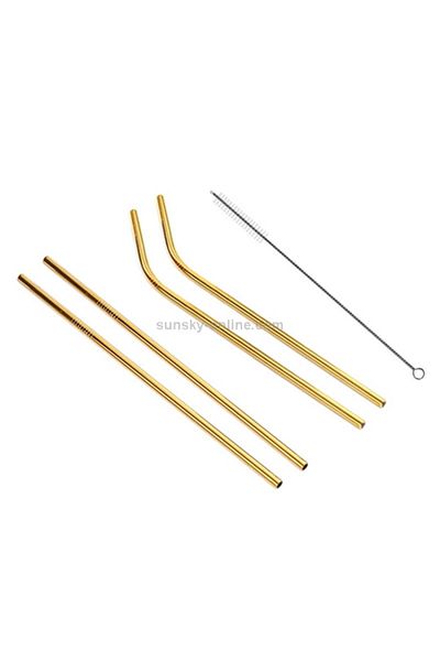 Generic مجموعة مصاصات من 4 قطع مع فرشاة تنظيف، شفاطات زجاجية شفافة مقاس 9 × 10 ملم مصاصات عصير