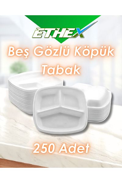 Ethex Three Compartment/Three Compartment Foam Table D'Hote - (Mod 24 - 200 Pieces)
