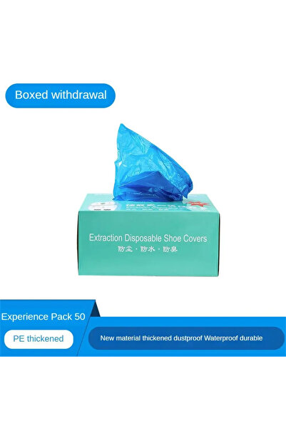 Choice1 blue 50pcs Plastic Disposable Shoe Covers Cleaning Overshoes Outdoor ...