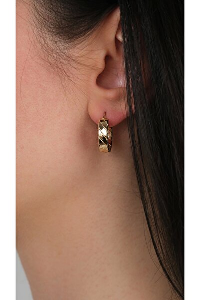 Arpaş 14 Ayar Altın Kalın Burgu Küpe