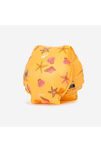 Decathlon Children's Swimming Arm Sleeve - 11/30 kg - Light Yellow - Seashell Pattern
