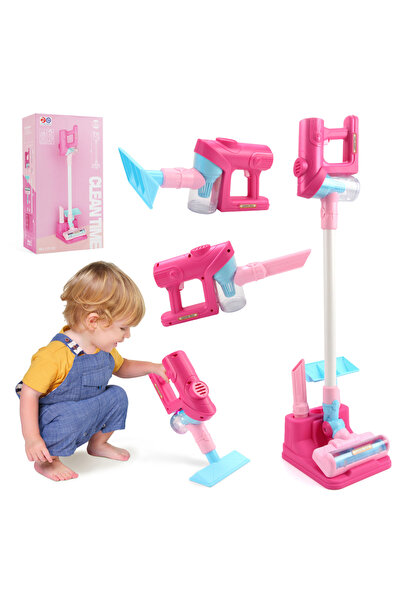 choice2 مكنسة كهربائية صغيرة مع صندوق، مزودة بإضاءة وموسيقى، لمحاكاة أعمال ال...