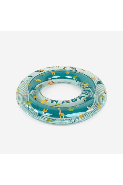 Decathlon Children's Inflatable Swimming Ring - 65 cm - Transparent/Tropical Pattern