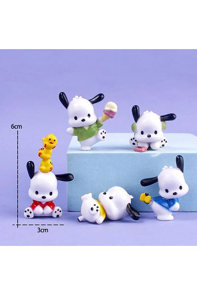 Miniso 2 5pcs 3-4cm Action Figures Cinnamoroll Kuromi Melody Cartoon Peripheral Figures Personality Cute R.