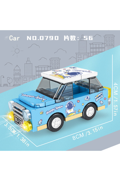 Choice3 0790 8 small particle building blocks for city vehicles, cars, cranes, fire trucks, puzzle toys, hol