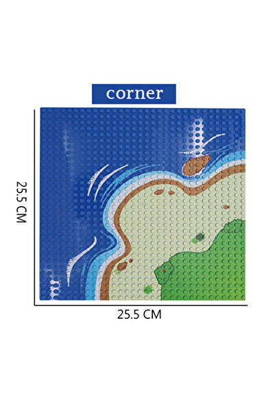 Choice3 قطع قاعدة زرقاء بنمط جزيرة عشبية بنقاط 32x32، مناسبة لشخصيات جنود الم...
