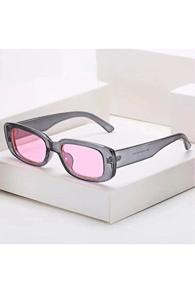 Rams النظارات الشمسية الرجعية شفافة الدخان الوردي