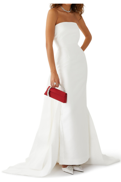 Solace London Imani Maxi Elbise - Krem Renk
