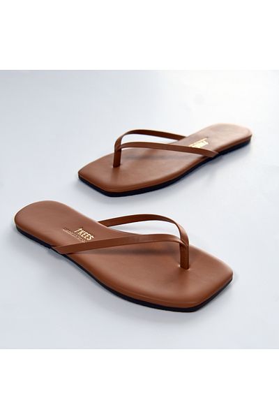 Tkees Women's Camel Square Toe Daily Stylish Slippers