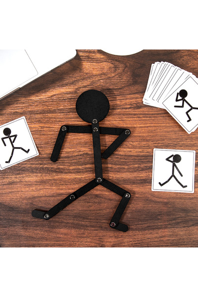 Choice1 Black Montessori Material DIY Puzzle Toys Sporty Pose with 24 Double-...