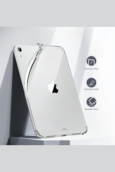 Fuchsia iPad 11. Nesil 2025 A16 Çip Uyumlu Fuchsia Şeffaf Koruyucu Silikon Kapak