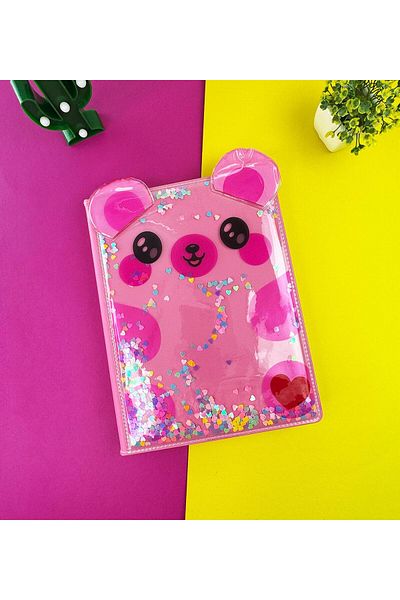 Gift Moda Caiet de schițe A4 cu design drăguț de urs roz – Caiet de 200 de coli de hârtie groasă