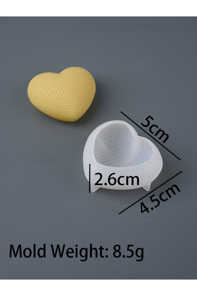 choice2 قالب سيليكون على شكل قلب شبكي صغير/متوسط/كبير، قالب شموع مصنوع يدويًا...