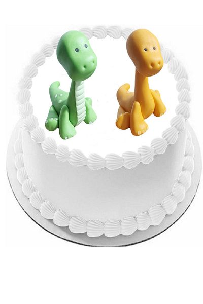 Pasta9 Cute Dinosaur Cake Topper 7X10 cm 2 Pieces Sourcilikkati