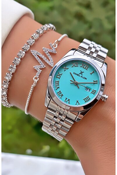Daniel Klein Marka Gümüş Renk Çelik Kasa Çelik Kordon Kadın Kol Saati - Bileklik Hediyeli