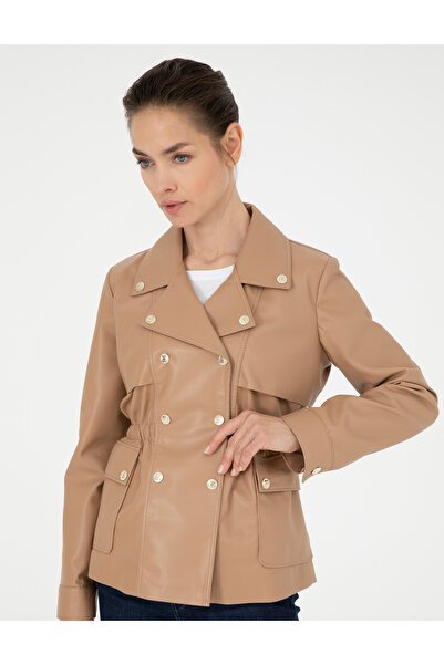 Pierre Cardin Bej Suni Deri Ceket 50284050-VR011