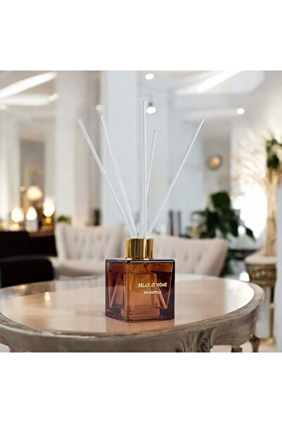 homeartplus amber Kokulu 100 ml kare amber renk Oda Kokusu beyaz çubuklu