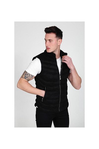 CLASSİCS MEN Мъжки велурени жилетки с цип Xavir Slim Fit 7194