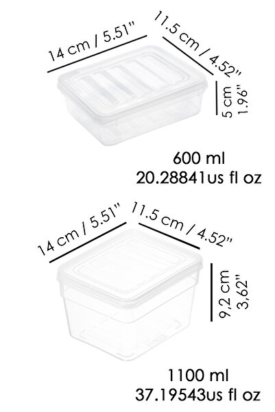 Meleni Home Set of 8 Deep Shallow Food Storage Containers with Transparent Lid Microwave Compatible Organizer Organizer
