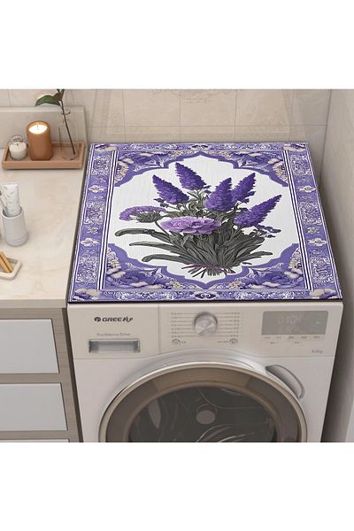 Else Dekor Drying Refrigerator - Washing Machine Cover, Liquid Proof, Non-Slip, Washable
