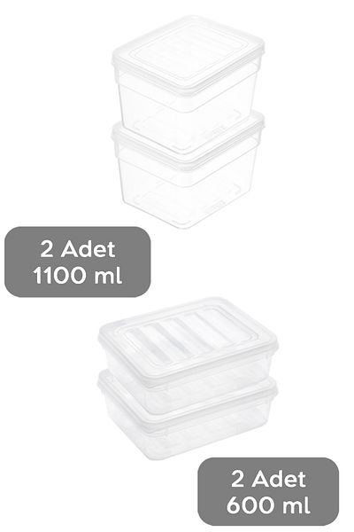 Meleni Home 4'Er Depth Shallow Storage Rough Set - Microwave Compatible Sampler with Transparent Cover