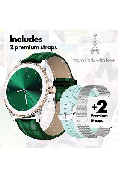 ELLE Soleil Women’s Smartwatch 1.19'' AMOLED, Bluetooth Calling, Multilingual, IP68, Fitness, iOS/Android