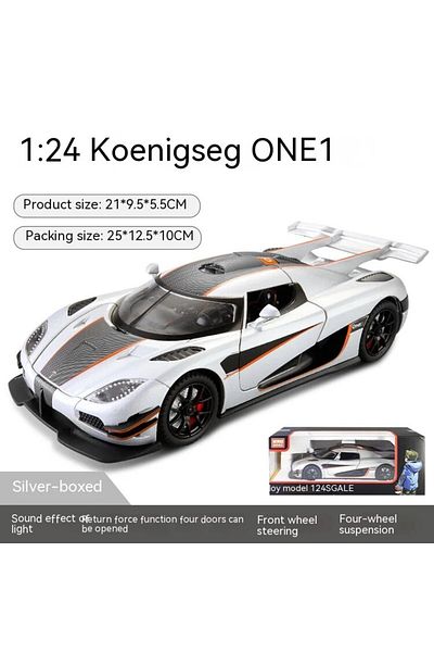 Choice1 white with box 1:24 Supercar Alloy Model - Ideal for Gifting, Decorative Home Accent, Child-Friendly