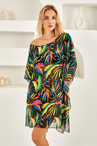 LAPIENO Round neck poncho pareo 4807