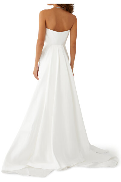 Solace London Imani Maxi Elbise - Krem Renk